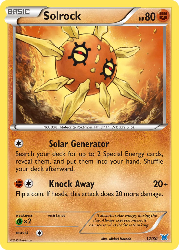 Solrock from XY trainer Kit (Latios)