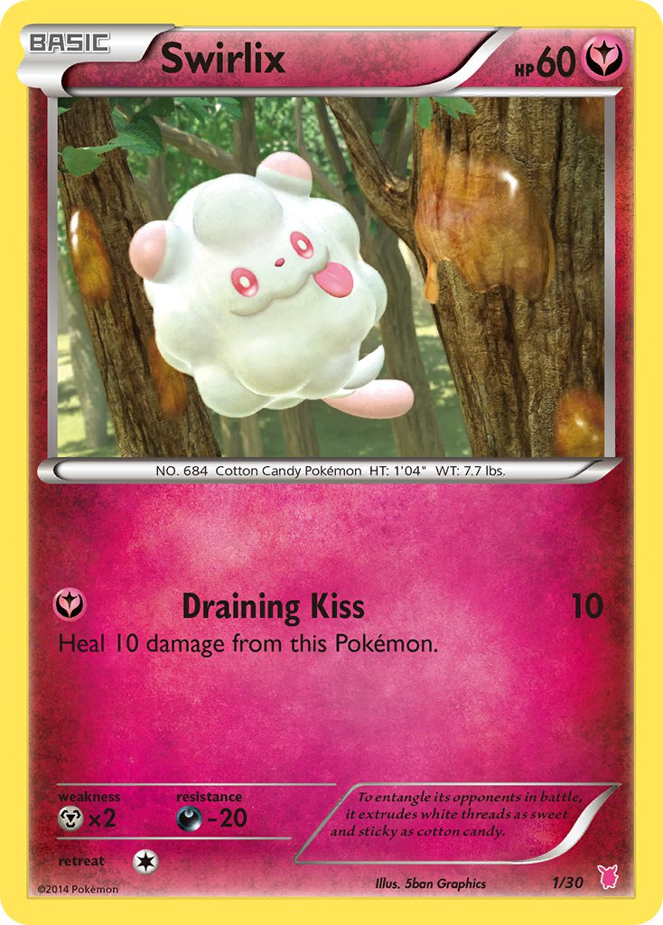 Swirlix from XY trainer Kit (Wigglytuff)