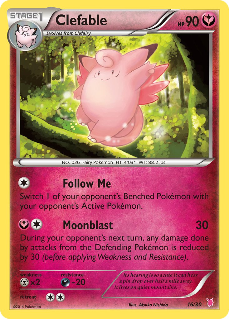 Clefable from XY trainer Kit (Wigglytuff)