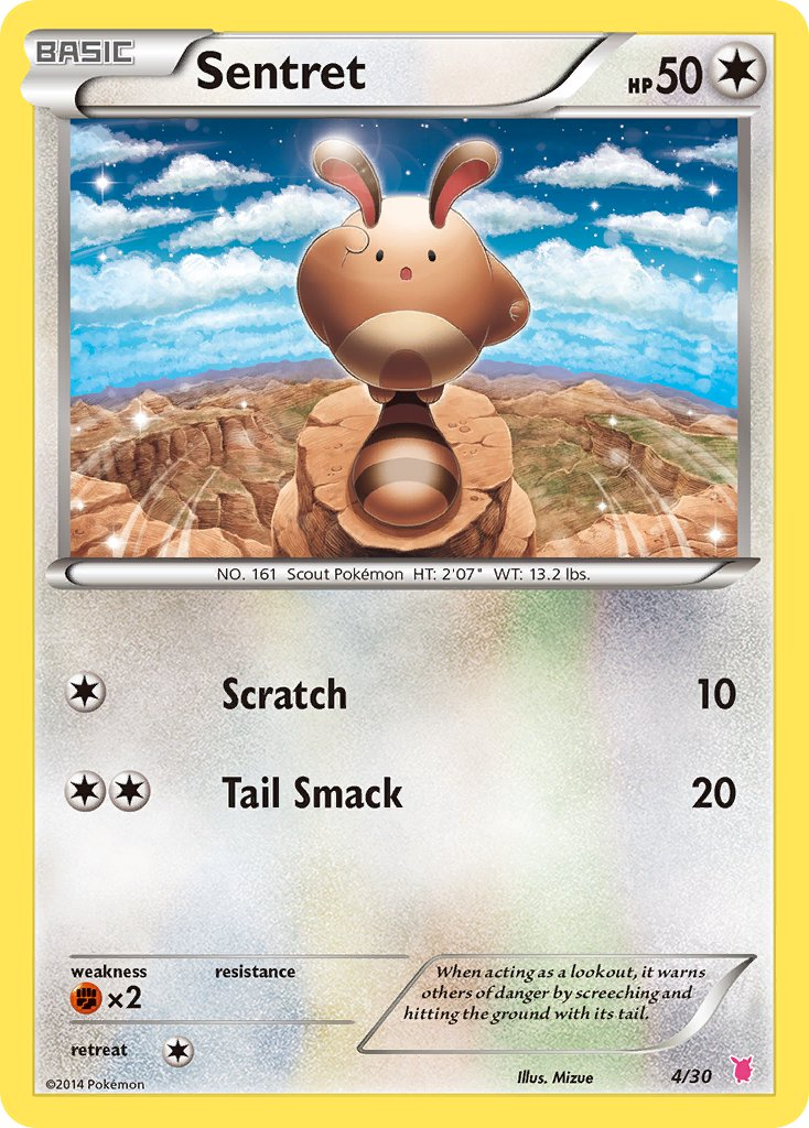 Sentret from XY trainer Kit (Wigglytuff)