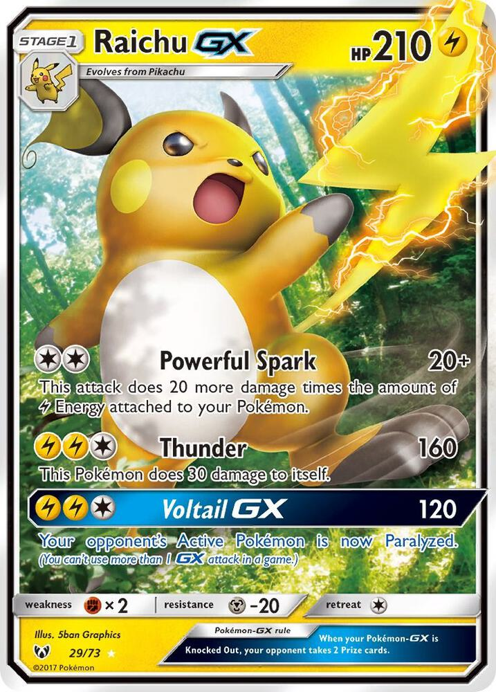 Raichu GX from Shining Legends