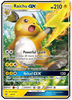 Raichu GX from Shining Legends