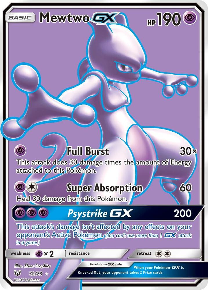 Mewtwo GX — Ultra Rare card from Shining Legends
