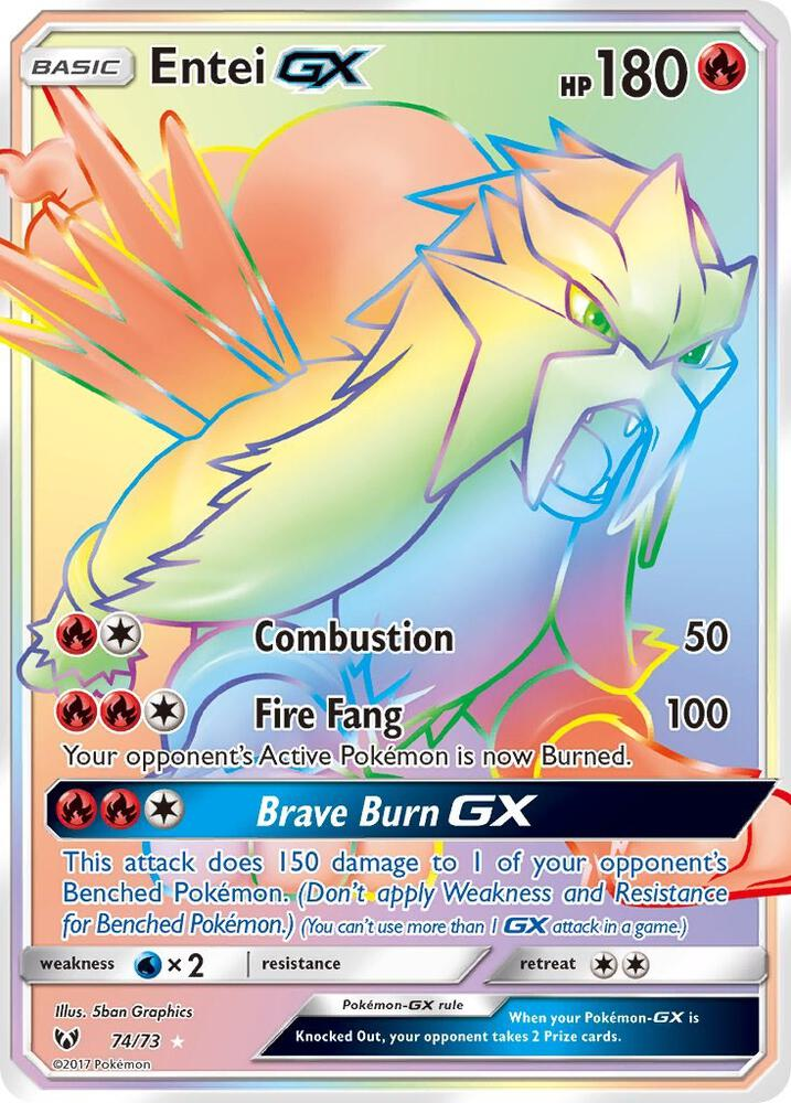 Entei GX — Secret Rare card from Shining Legends