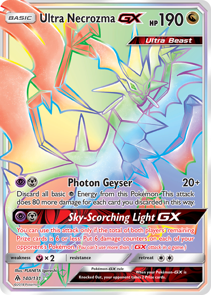 Ultra Necrozma GX — Secret Rare card from Forbidden Light