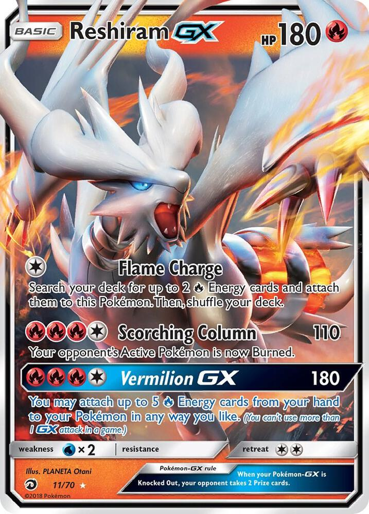 Reshiram GX from Dragon Majesty