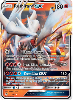 Reshiram GX from Dragon Majesty