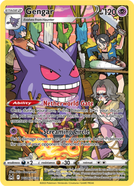 Gengar — Rare card from Lost Origin Trainer Gallery