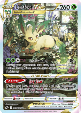 Leafeon VSTAR — Ultra Rare card from Crown Zenith Galarian Gallery