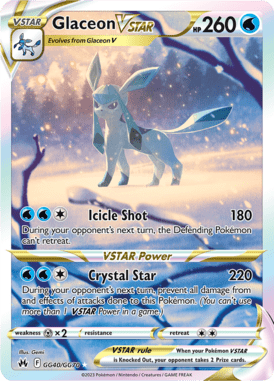 Glaceon VSTAR — Ultra Rare card from Crown Zenith Galarian Gallery