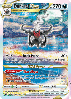 Darkrai VSTAR — Ultra Rare card from Crown Zenith Galarian Gallery