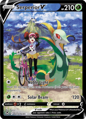 Serperior V — Holo Rare V card from Silver Tempest Trainer Gallery