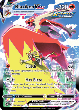 Blaziken VMAX — Holo Rare VMAX card from Silver Tempest Trainer Gallery