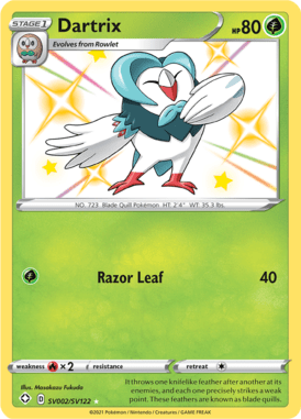 Dartrix from Shining Fates Shiny Vault