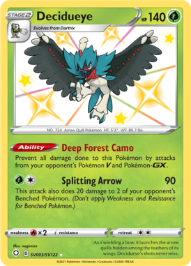 Decidueye from Shining Fates Shiny Vault