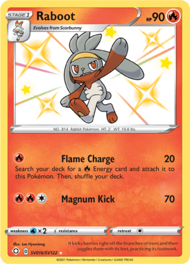 Raboot from Shining Fates Shiny Vault