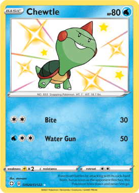 Chewtle from Shining Fates Shiny Vault