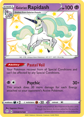 Galarian Rapidash from Shining Fates Shiny Vault