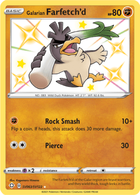 Galarian Farfetch'd from Shining Fates Shiny Vault