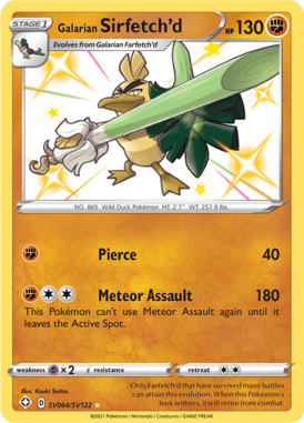 Galarian Sirfetch'd from Shining Fates Shiny Vault