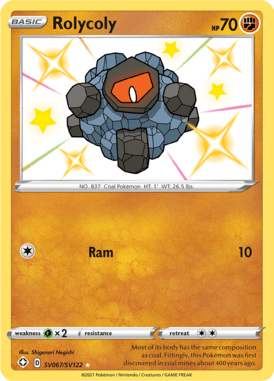 Rolycoly from Shining Fates Shiny Vault