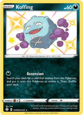 Koffing — Shiny rare card from Shining Fates Shiny Vault