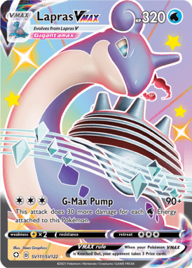 Lapras VMAX — Shiny rare VMAX card from Shining Fates Shiny Vault