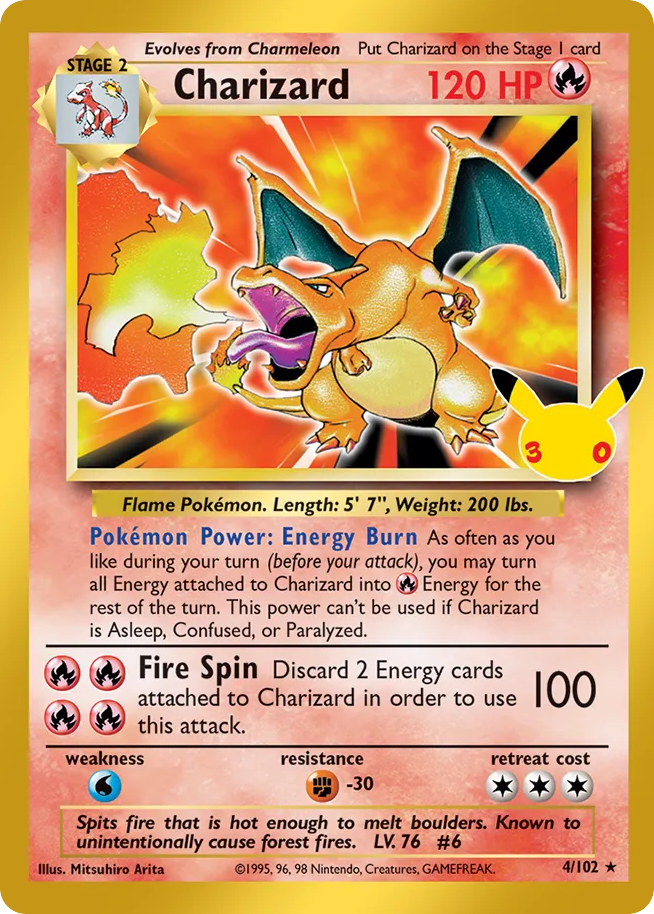 Charizard — Common card from 30th Classic Collection