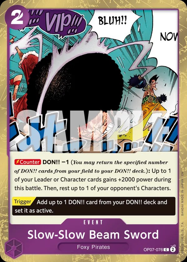 Slow-Slow Beam Sword