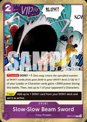 Slow-Slow Beam Sword