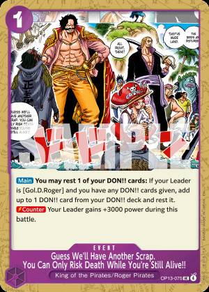 Guess We'll Have Another Scrap. You Can Only Risk Death While You're Still Alive!!