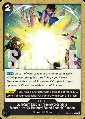 Gum-Gum Diable Three-Swords Style Mouten Jet Six Hundred Pound Phoenix Cannon