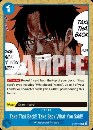 Take That Back!! Take Back What You Said!!