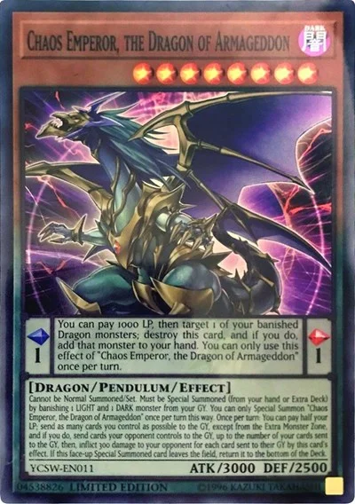 Chaos Emperor, the Dragon of Armageddon (SR)