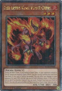 Red Lotus King, Flame Crime (Quarter Century Secret Rare)