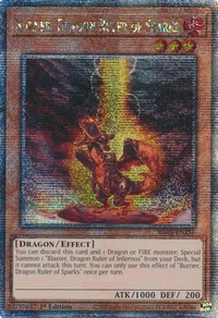 Burner, Dragon Ruler of Sparks (Quarter Century Secret Rare)
