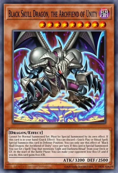 Black Skull Dragon, the Archfiend of Unity
